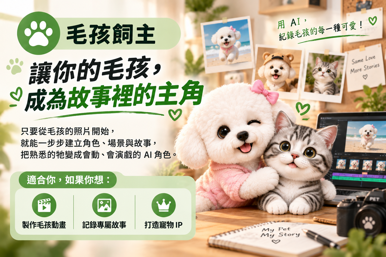 毛孩飼主：讓你的毛孩，成為故事裡的主角