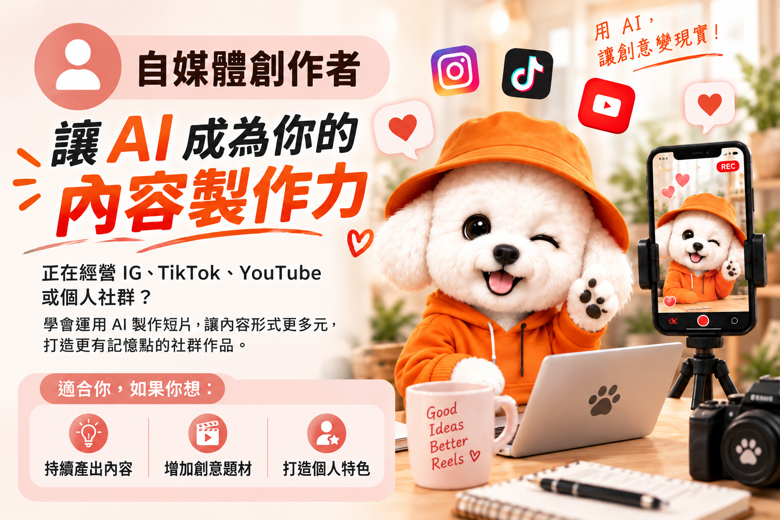 自媒體創作者：讓 AI 成為你的內容製作力