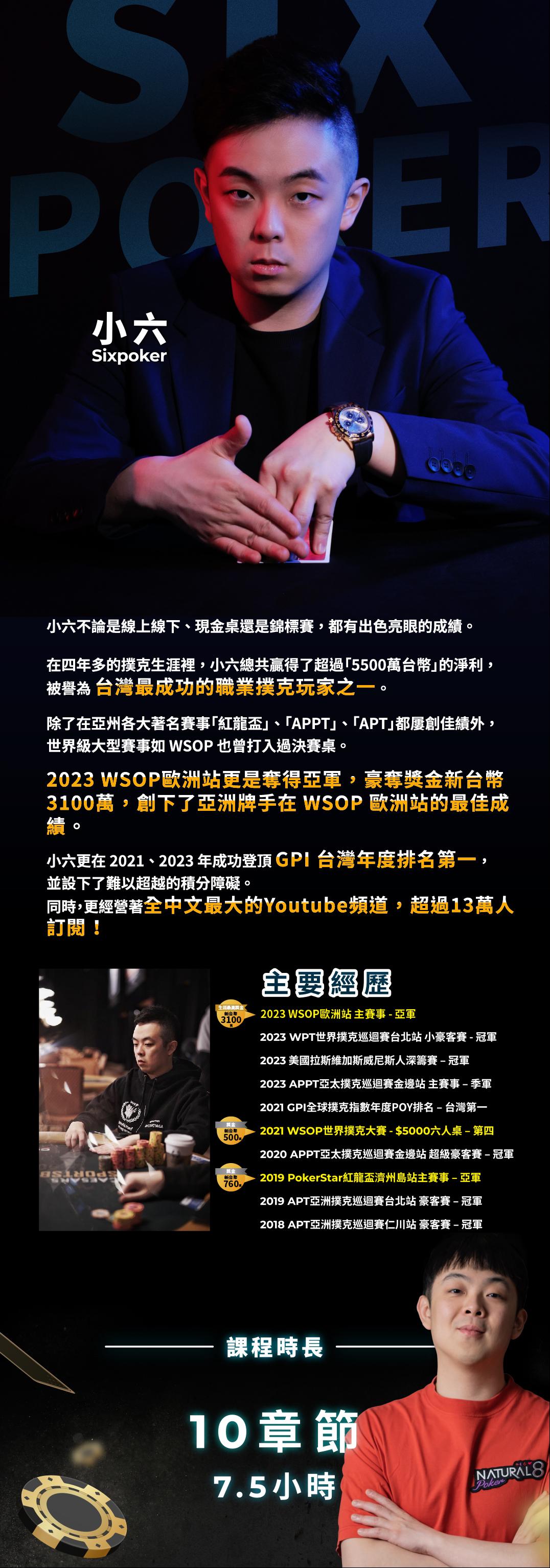 小六Sixpoker 德州撲克系統化課程