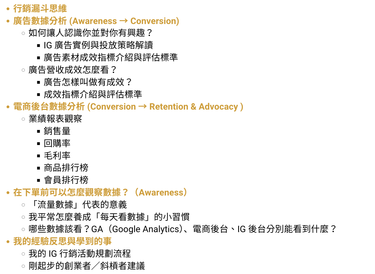 即買即看！用數據經營品牌：後台數據怎麼影響行銷與決策？IG 行銷 x 官網經營 x 認識流量數據 - Irene Project｜數據應用 x 品牌創業