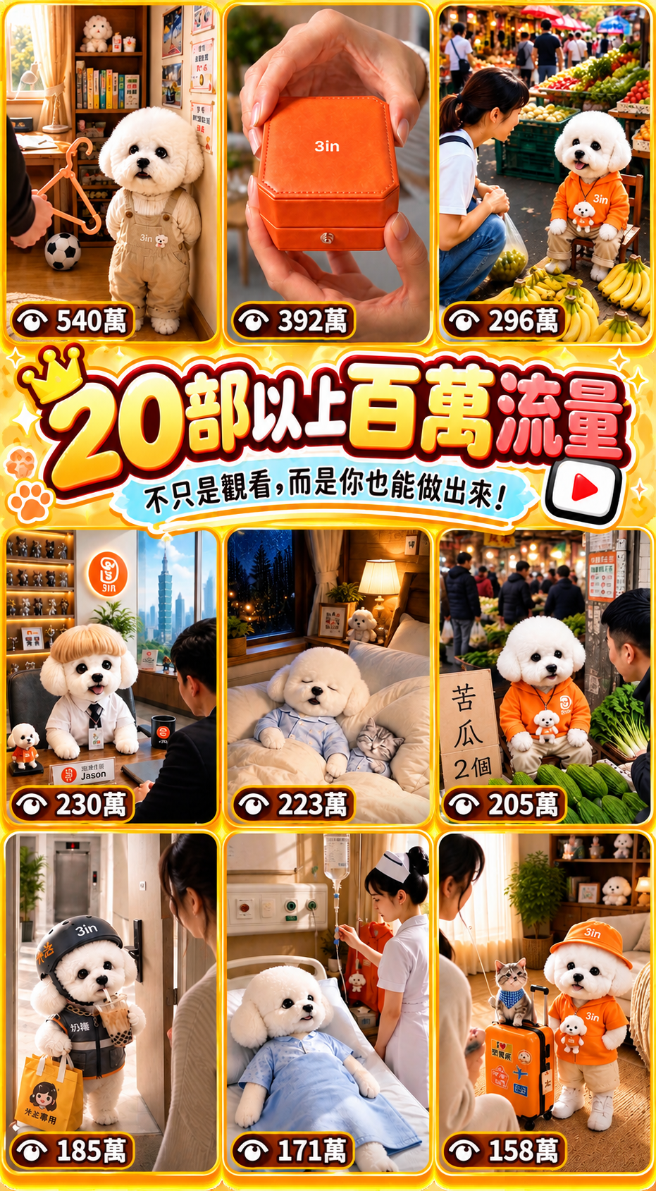 20 部以上百萬流量作品 2