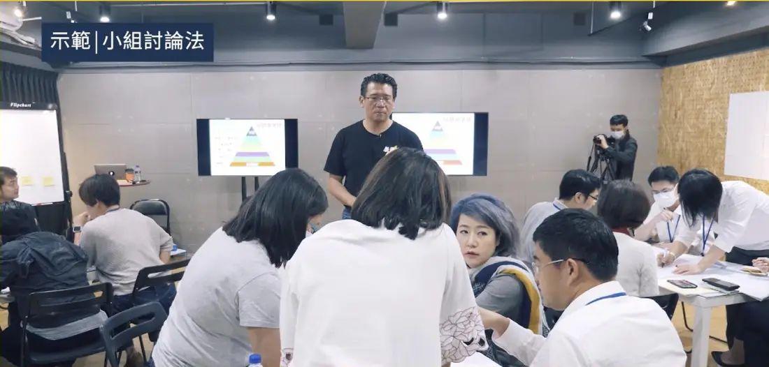 福哥在工作坊示範小組討論法