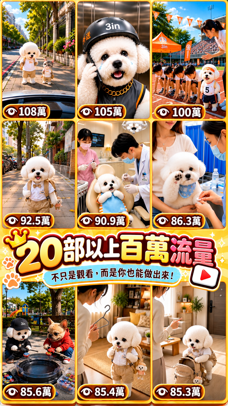 20 部以上百萬流量作品 3